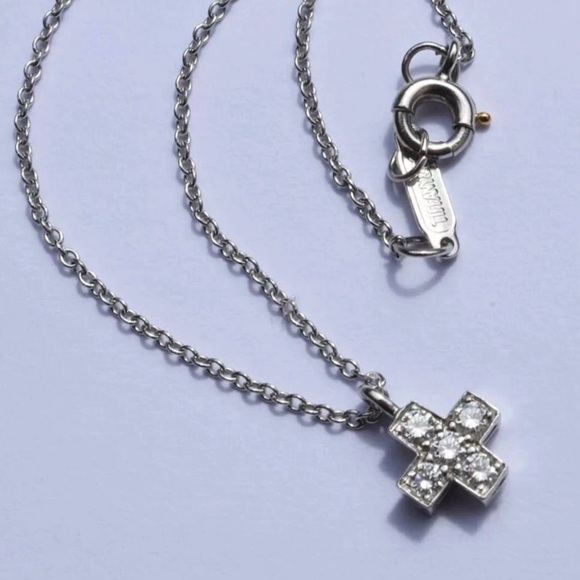 PLATINUM Classic Collection Natural Diamonds Crucifix Cross Rare Necklace - Picture 8 of 8